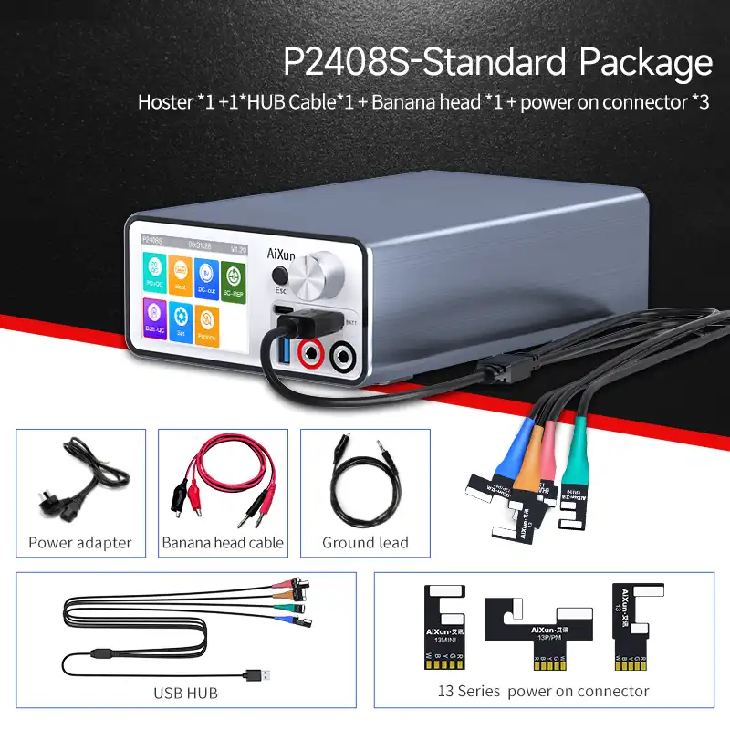 AIXUN P2408S 5 Pcs Intelligent Stabilized Power Supply with iPhone 11 Series Cable - Image 6