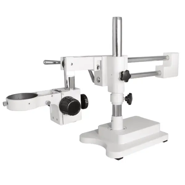 AMSCOPE Heavy Duty Double-Arm White Boom Stand