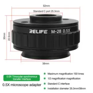 RELIFE M-28 0.5X Stereo Microscope CTV - Image 2