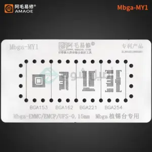 AMAOE MBGA-MY1 Reballing Stencil for BGA 153 162 221 254