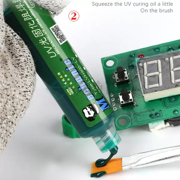 MECHANIC LVH900-LY 10ml Green UV Curing Solder Mask - Image 2