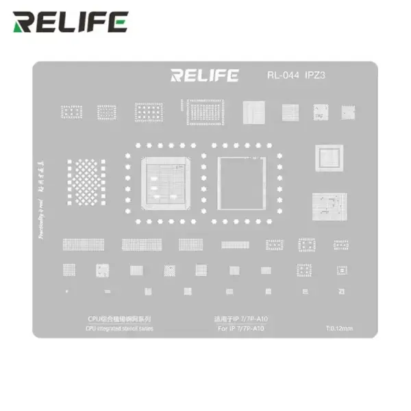 RELIFE IPZ3 BGA Reballing Stencil for iPHone 7 7P