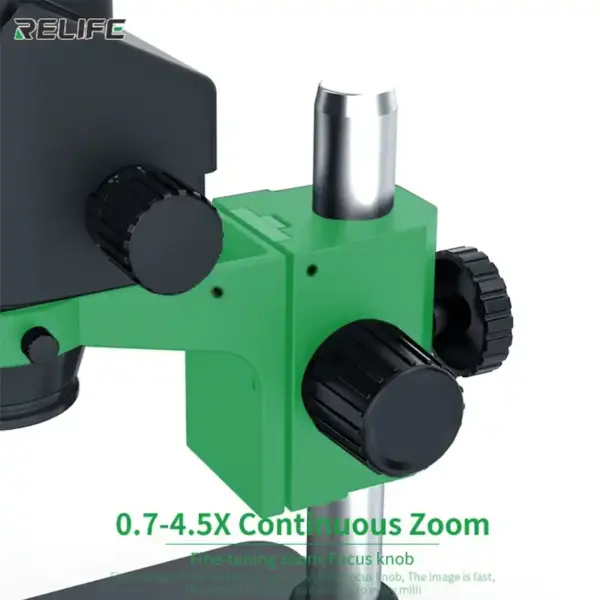 RELIFE M3T-B1 Trinocular Stereo Microscope 7X-45X Zoom with Camera Emplacement - Image 2