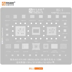 AMAOE BS1 BGA Reballing Stencil for BLACK SHARK 3 and 4 Series