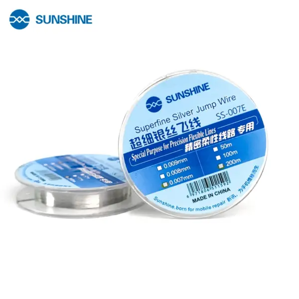 SUNSHINE SS-007E Ultra-fine Silver Wire Fly Line Flexible Circuit Dedicated 0.007mm 0.009mm Superfine Silver Jump Wire Line