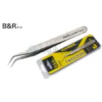 B&R BS-12 High Quality Curved Stainless Steel Tweezers