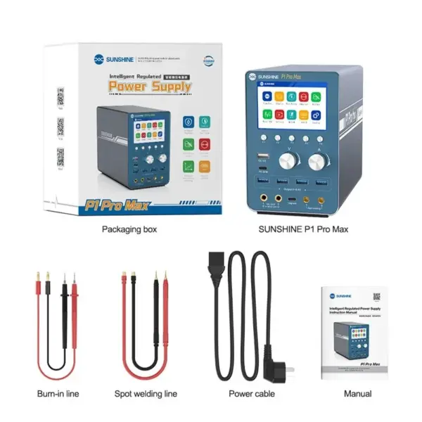 SUNSHINE P1 Pro MAX Intelligent Regulated Power Supply With Waveform Display And Battery Spot Welding/QC PD 18W Fast Charge - Image 2