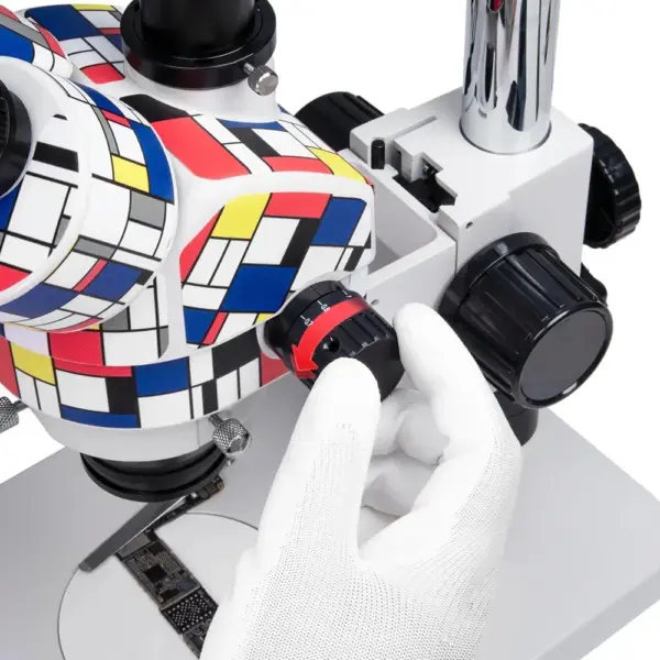 QIANLI Mega-idea Three Eye Microscope 7X 45 Zoom for Motherboard Element PCB Flex Cable Detection Repair Binocular Microscope - Image 3