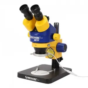 MECHANIC MC75T-B1 Industrial 7-45X Continuous Zoom Trinocular Stereo Microscope