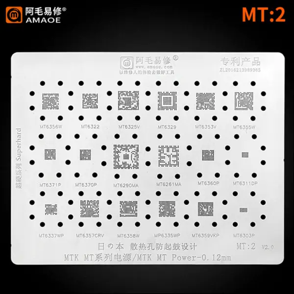 AMAOE STENCIL POWER IC MT2