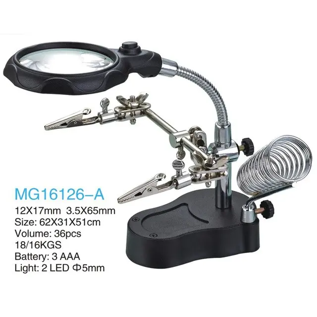 MG16126-A PCB Magnifier and soldering iron stand - Image 2