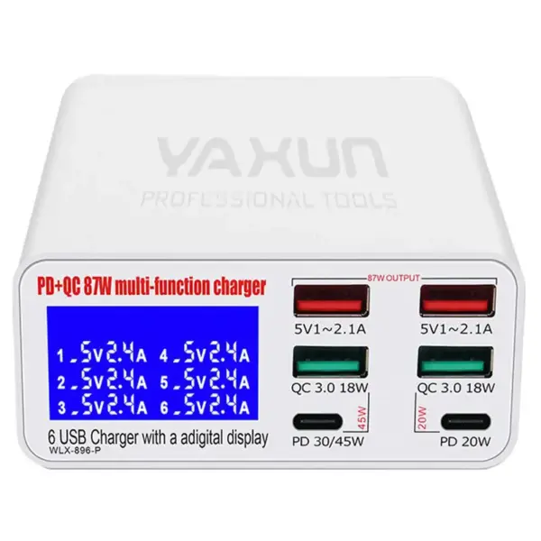 YAXUN 896P 86 Watts 6 USB Ports Quick Charge 3.0 Smart USB Charger HUB