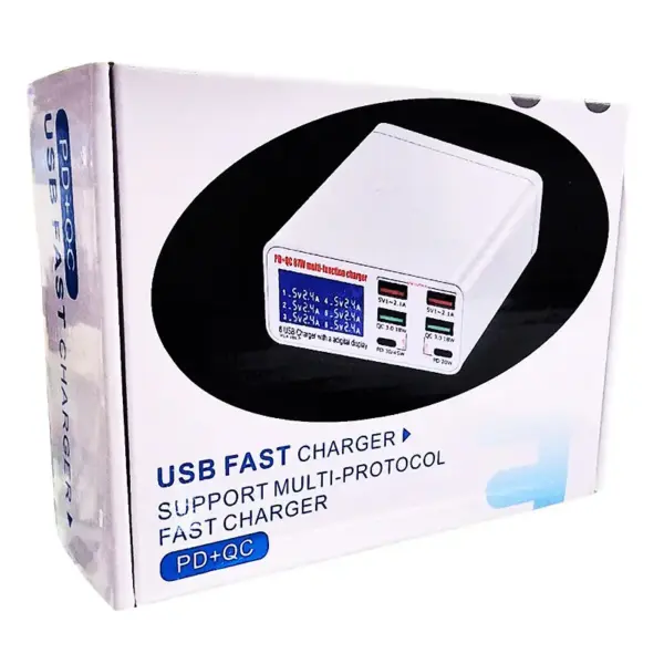 YAXUN 896P 86 Watts 6 USB Ports Quick Charge 3.0 Smart USB Charger HUB - Image 4