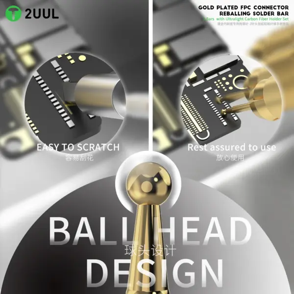 2UUL SC98 GOLD PLATED FPC CONNECTOR REBALLING SOLDER BAR - Image 5