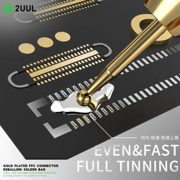 2UUL SC98 GOLD PLATED FPC CONNECTOR REBALLING SOLDER BAR - Image 4