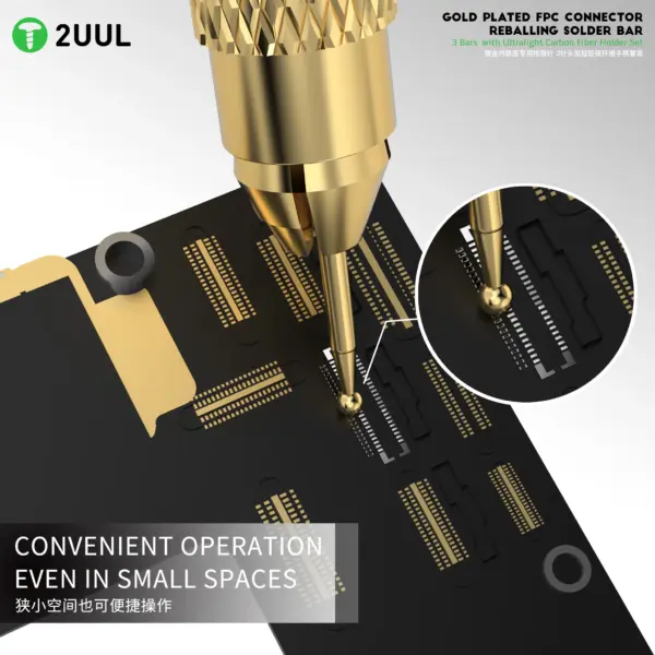 2UUL SC98 GOLD PLATED FPC CONNECTOR REBALLING SOLDER BAR - Image 3