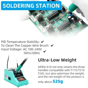 AIFEN A10 ALL-IN-ONE SOLDERING STATION COMPATIBLE FOR T210 / T245 / T115 HANDLE - Image 3