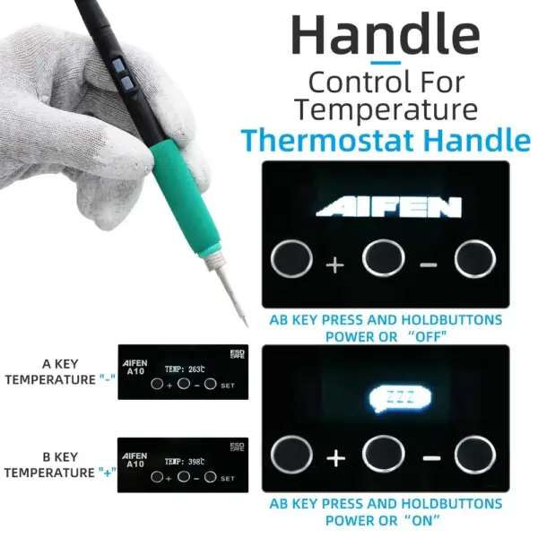 AIFEN A10 ALL-IN-ONE SOLDERING STATION COMPATIBLE FOR T210 / T245 / T115 HANDLE - Image 4