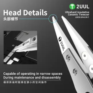 2UUL TW31 Ultrahard insulative Ceramic Tweezer for Precise Phone Board Repair - Image 3