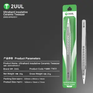 2UUL TW31 Ultrahard insulative Ceramic Tweezer for Precise Phone Board Repair - Image 4