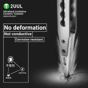 2UUL TW31 Ultrahard insulative Ceramic Tweezer for Precise Phone Board Repair - Image 5