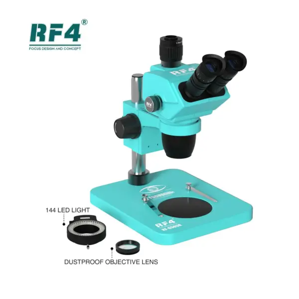 RF4 RF6565R 6.5-65X Synchronous Zoom Trinocular Stereo Microscope - Image 2