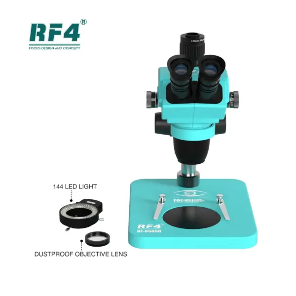 RF4 RF6565R 6.5-65X Synchronous Zoom Trinocular Stereo Microscope - Image 6