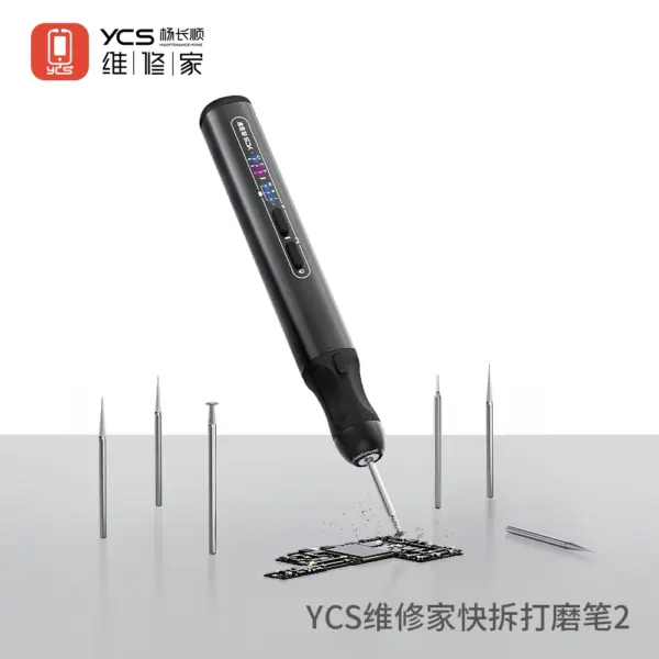 YCS Electric Chargeable Polish Pen for Phone PCB Screen Repair Professional Drill Grinding Disassembly Hand Tools