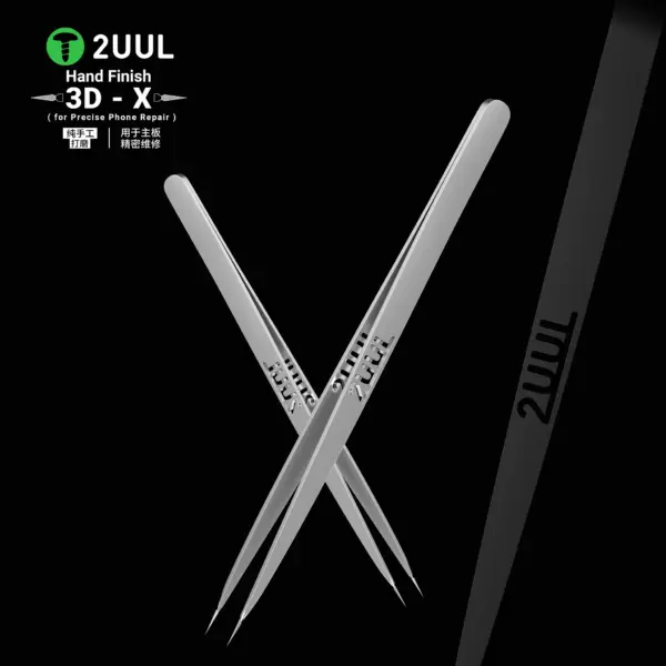 2UUL TW02 Hand Finish 3D-X Ornate-Patterned Tweezer for Phone Repair - Image 5
