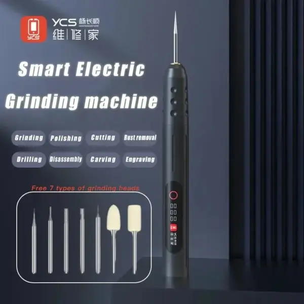 YCS Electric Chargeable Polish Pen for Phone PCB Screen Repair Professional Drill Grinding Disassembly Hand Tools - Image 2