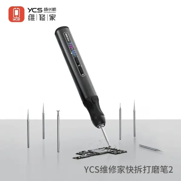 YCS Electric Chargeable Polish Pen for Phone PCB Screen Repair Professional Drill Grinding Disassembly Hand Tools - Image 3