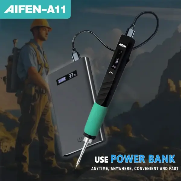 AIFEN A11 USB Soldering Station Charging Soldering Iron Portable For Cell-Phone Repair Welding Tools Compatible C210 Handle - Image 3