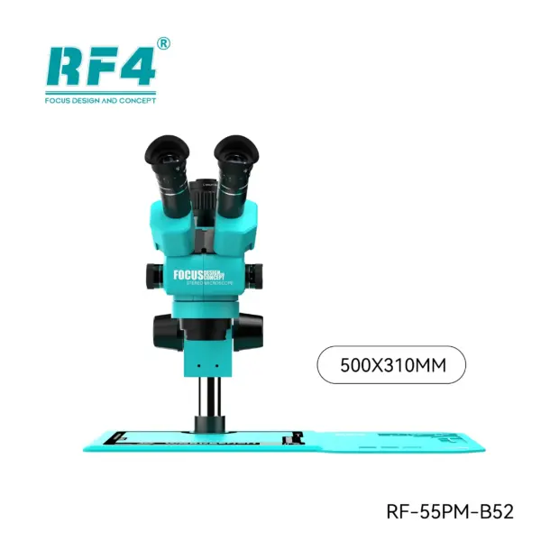 RF4-55PM-B52 New Focus Trinocular Stereo Microscope With Large Multifunctional Silicone Pad Workbench for IC Chip Solder Repair - Image 4