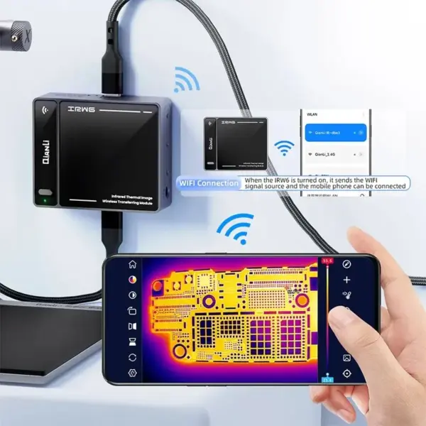 QIANLI IRW6 Infrared Thermal Image Wireless Transfering Module with Built-in Battery Suit for MEGA-IDEA Repair Man Super IR Cam - Image 5