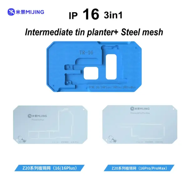 MiJing Z20 Pro 25in1 Magnetic Stencil Platform For iPhone X-16 PRO MAX Motherboard Middle Layer Reballing Soldering Tool Kit - Image 8