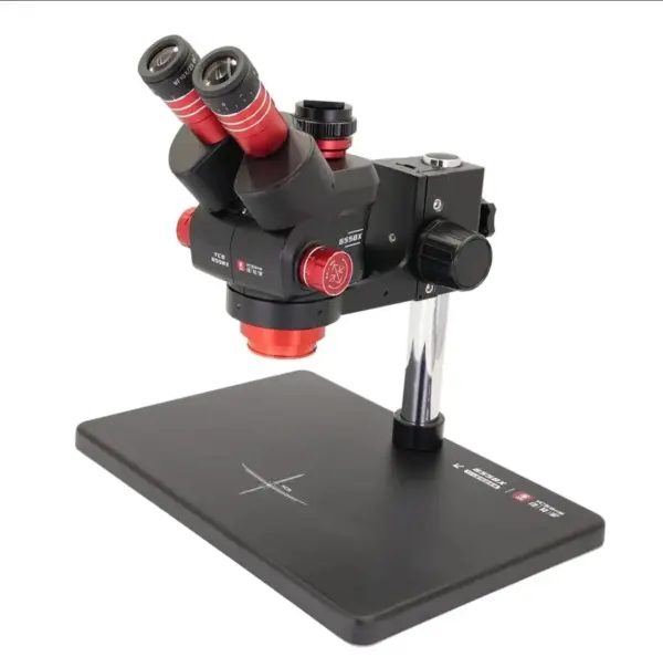 YCS 6558 HD Trinocular Microscope with Extra Large Base 6.5-58 Zoom for Mobile Phone PCB Welding Microscope Tool
