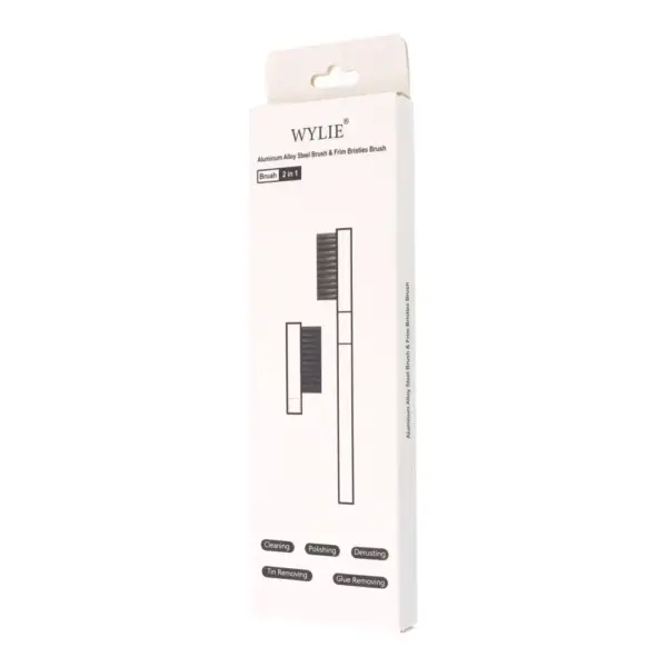 WYLIE 2 IN 1 Aluminum Alloy Steel Brush PCB Chips Cleaning Repair - Image 2