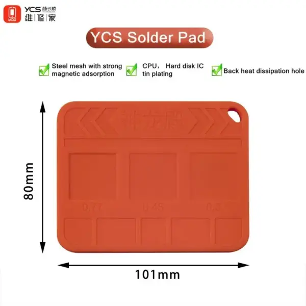 YCS-SLD01 Tin Planting ARC Pad BGA IC Soldering Heat-Resistant Mat - Image 4