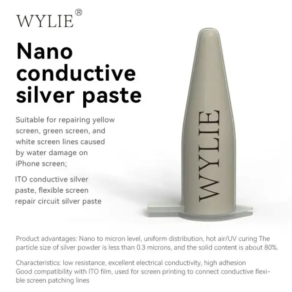 WYLIE NANO CONDUCTIVE SILVER PASTE FOR PHONE SCREEN YELLOW LINE REPAIR CIRCUITS - Image 4