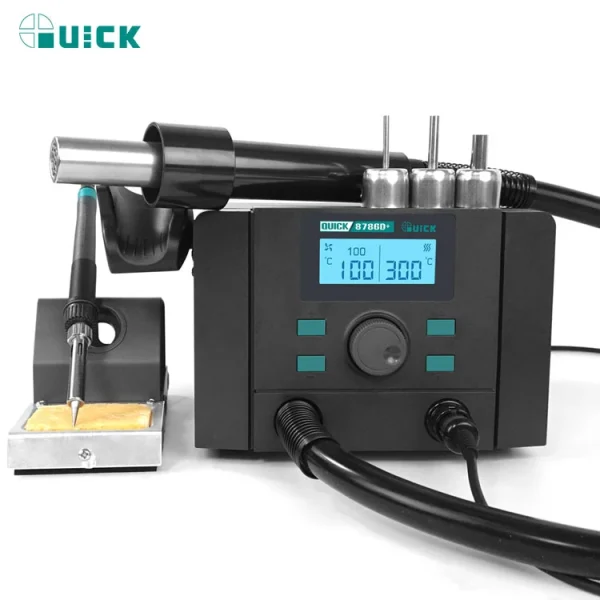 QUICK 8786D+ desoldering station soldering station Double station 2 in 1 rework station 110v/220v - Image 4