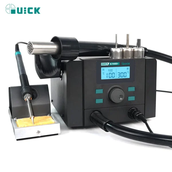 QUICK 8786D+ desoldering station soldering station Double station 2 in 1 rework station 110v/220v