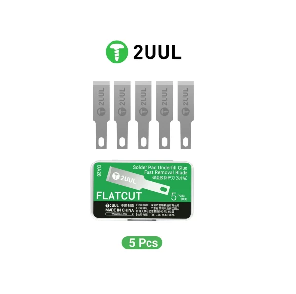 2UUL DA28 05PCS FLATCUT SOLDER PAD UNDERFUILL GLUE FAST REMOVAL BLADE