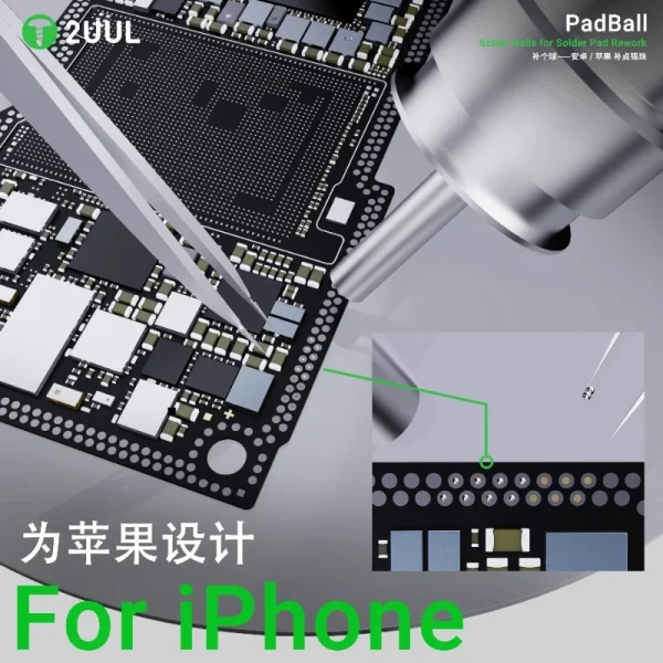 2UUL PadBall Solder Balls for IPhone 100000 Balls Per Bottle Professional Rework Tool - Image 5