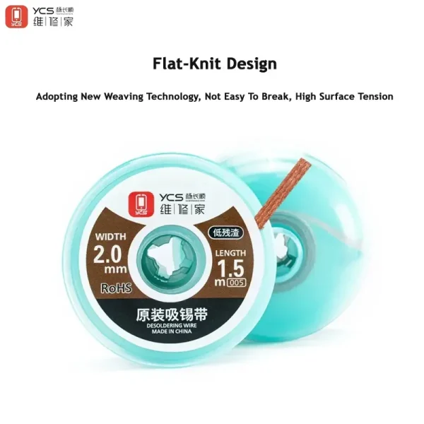 YCS 2015 DESOLDERING WIRE 2.0MM/1.5M - Image 2