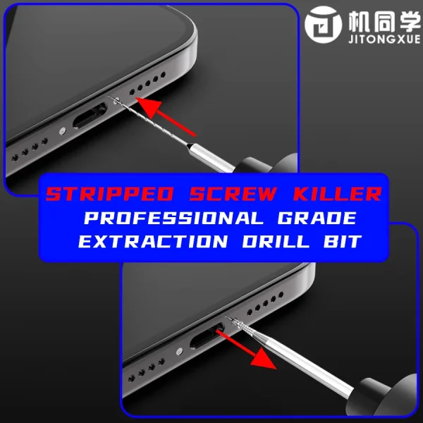 JTX SK-1 Alloy Piercing and Sliding Drill Bit for Removing Stripped Thread Screws - Image 3
