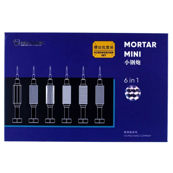 Mechanic Mortar MINI 6in1 ishell max High Toughness Non-slip Magnetic S2 Steel Screwdriver Set - Image 2