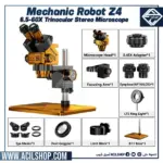 Mechanic Robot Z4 6.5-60X Trinocular Stereo Microscope with Aluminum Alloy Big Base