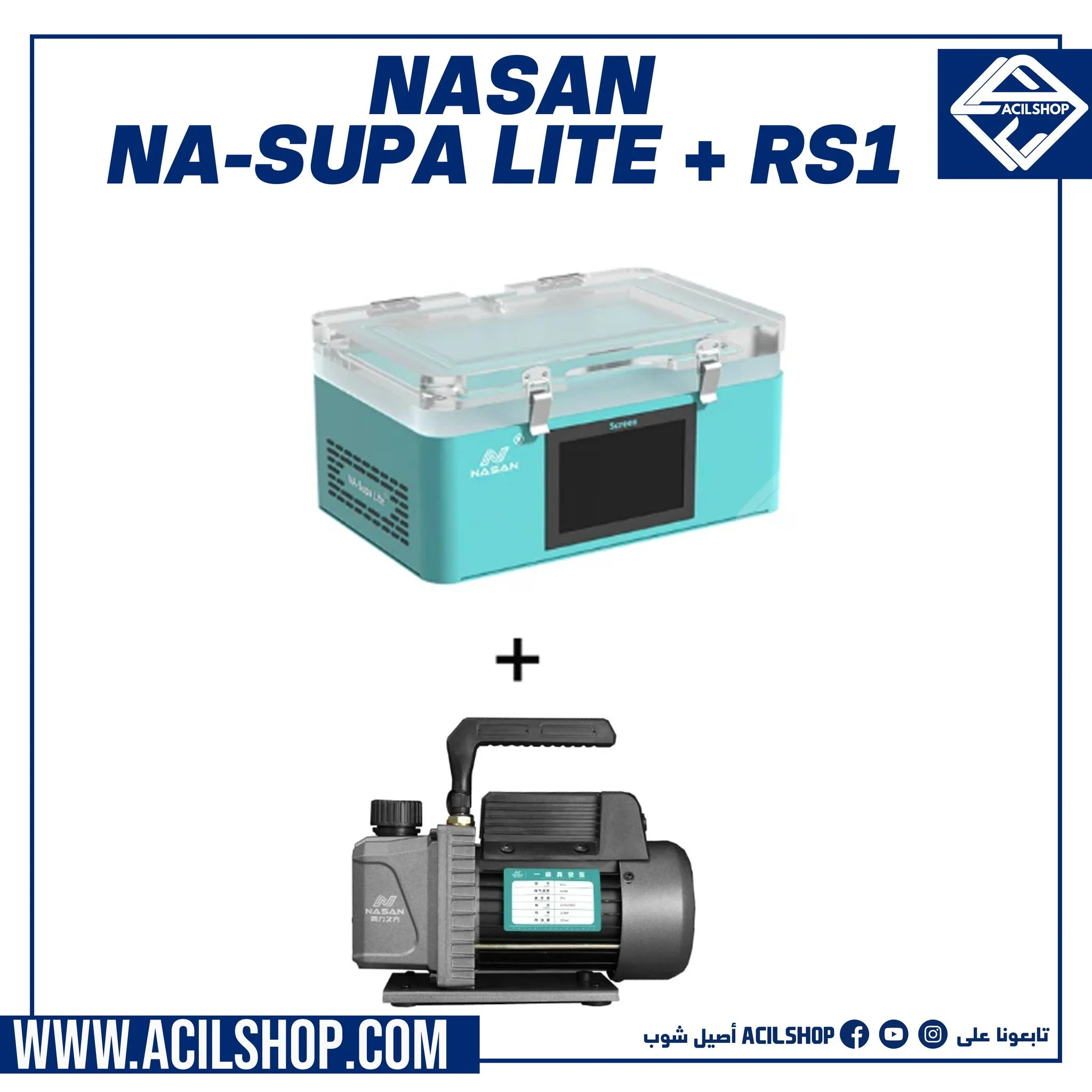NASAN NA-SUPA+RS1 VACUM PUMP 1L+COMPRESOR 8L