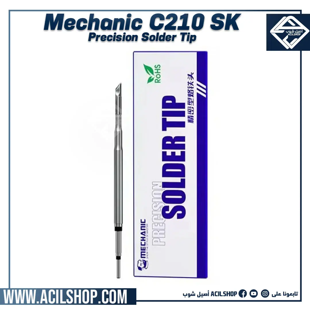 MECHANIC Original Precision Soldering Iron Tip C210 SK Heating Up in 1s Pointed Tip Elbow Blade Soldering Iron Core