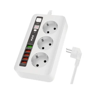 POWER SOCKET BKL-04EU 5USB+3 SOCKET 2500W 3.4A MAX